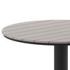Flash Furniture Gray/Gray 24 Inch Round Outdoor Patio Table SB-TB106-GRY-GG